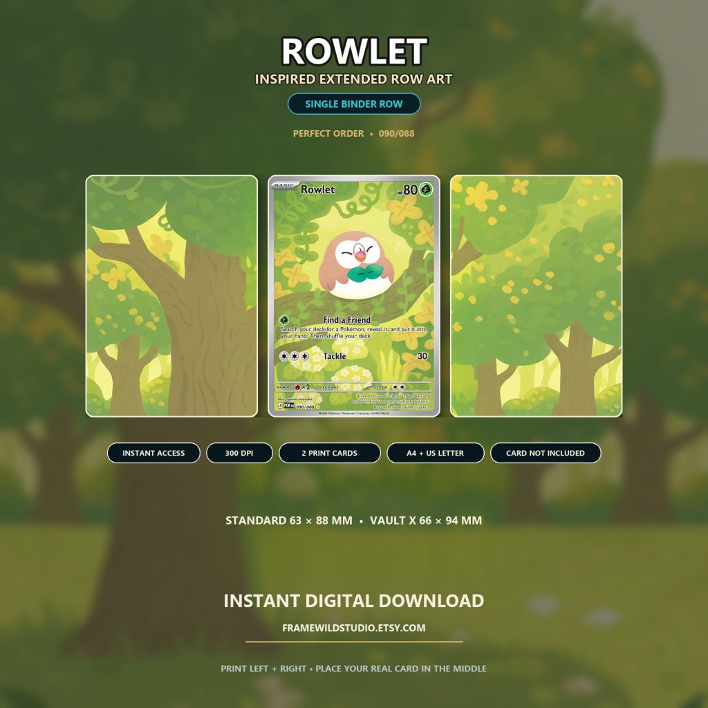 Rowlet 090/088 extended row binder art preview for Perfect Order