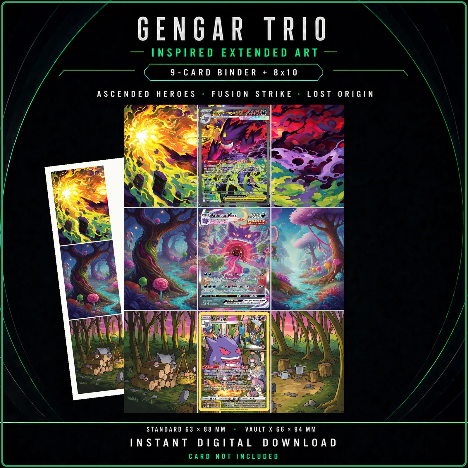 Gengar Trio 284/217, 271/264 & TG06/TG30 - 9-Pocket Binder Art