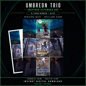 Umbreon Trio 215/203, TG22/TG30 & 189/203 - 9-Pocket Binder Art