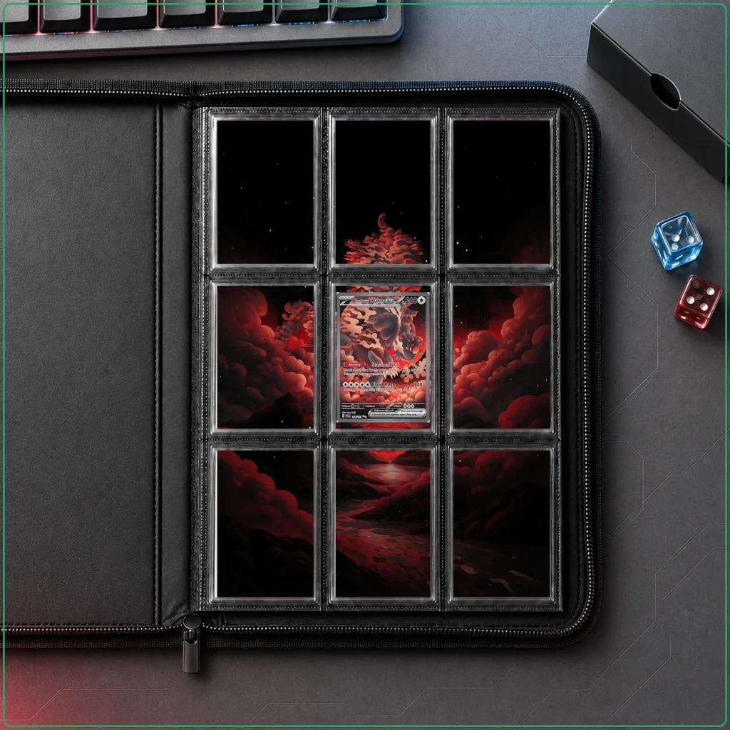 Bloodmoon Ursaluna ex 168/131 Prismatic Evolutions - 9-Pocket Binder Art + Full Artwork