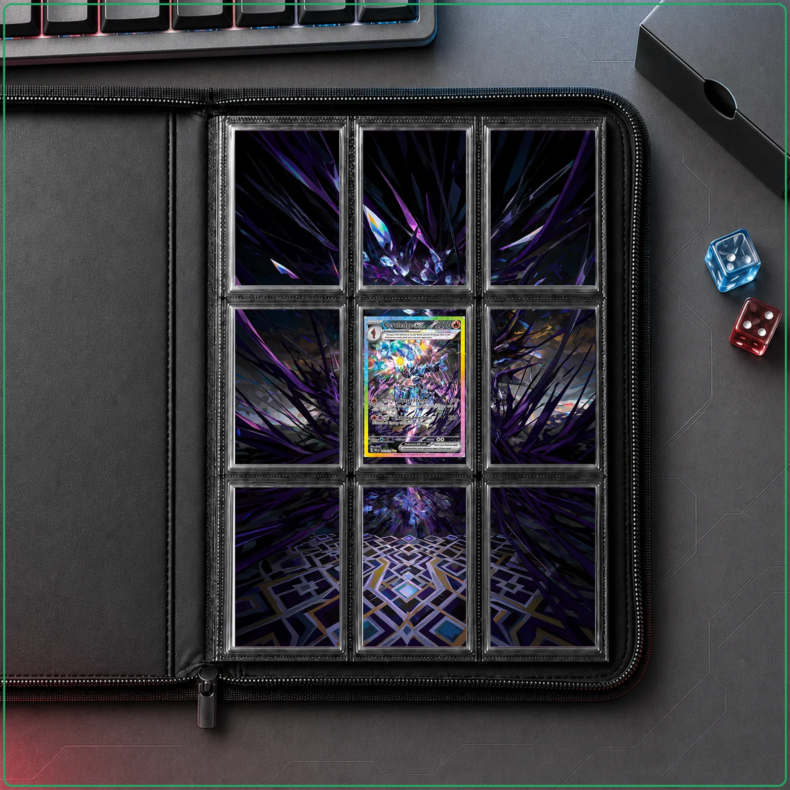Ceruledge ex 147/131 Prismatic Evolutions - 9-Pocket Binder Art + Full Artwork