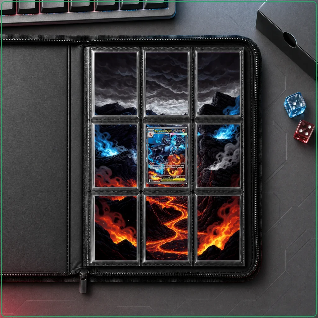 Mega Charizard X ex 125/094 Phantasmal Flames - 9-Pocket Binder Art + Full Artwork