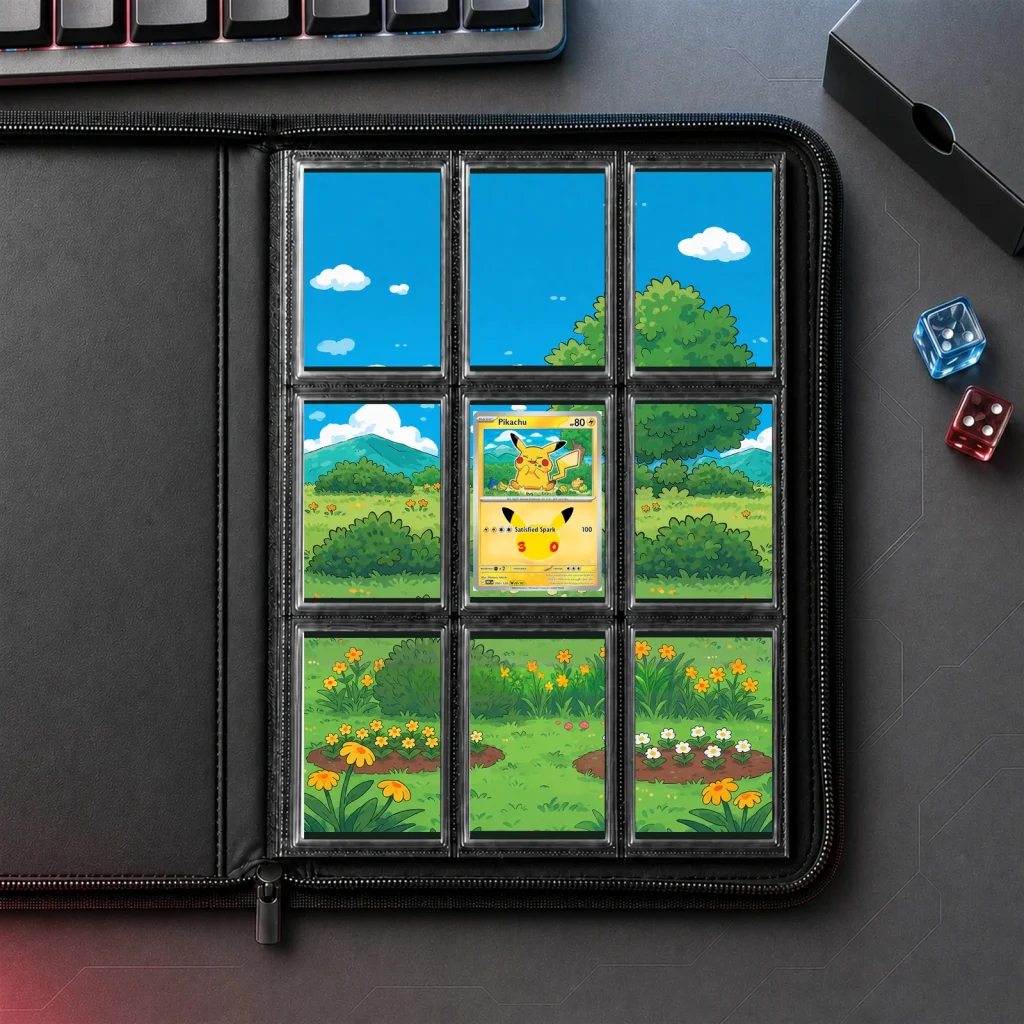 Pikachu 050/128 30th Celebration - 9-Pocket Binder Art + Full Artwork