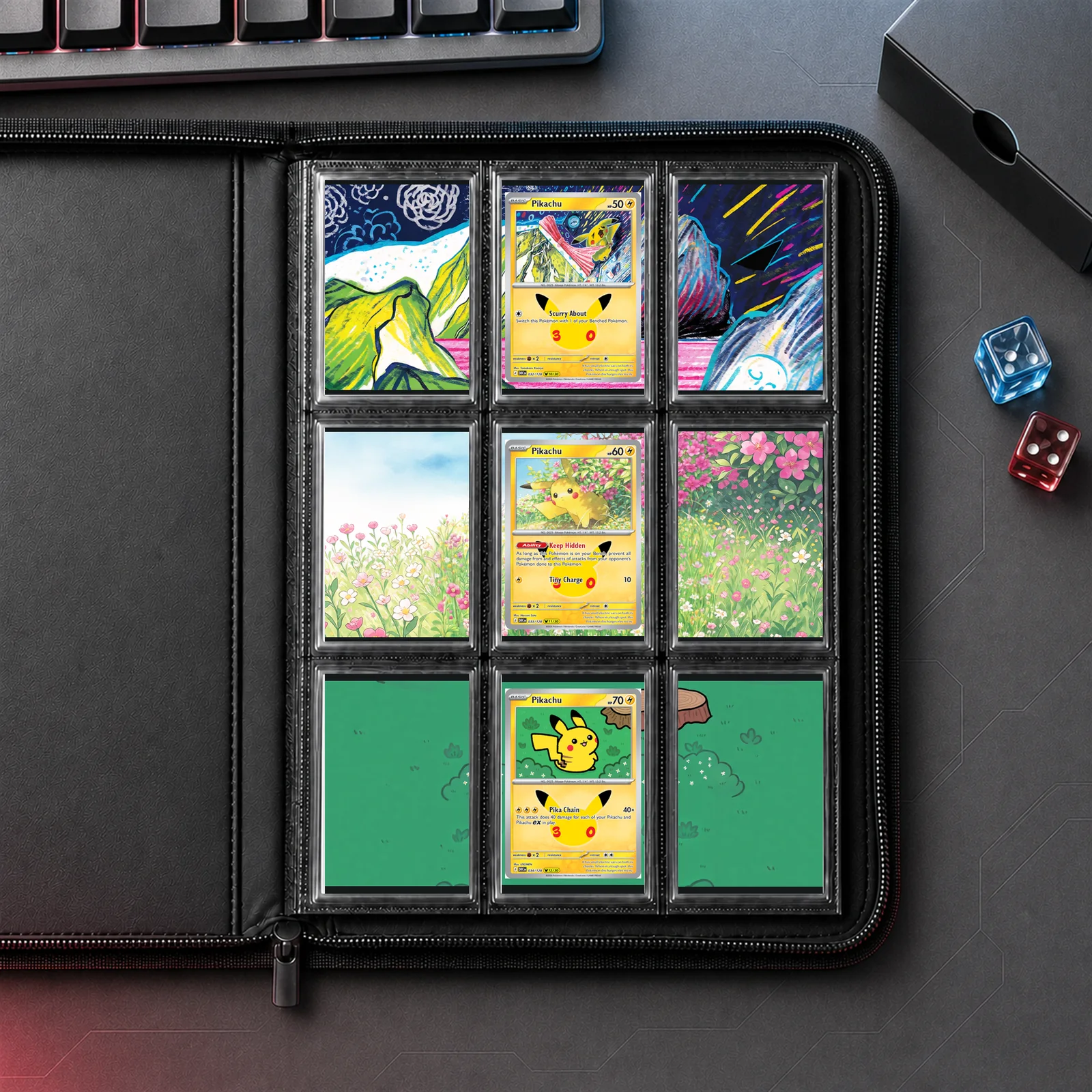 Pikachu 032 033 034 30th Celebration - 9-Pocket Binder Art + Full Artwork