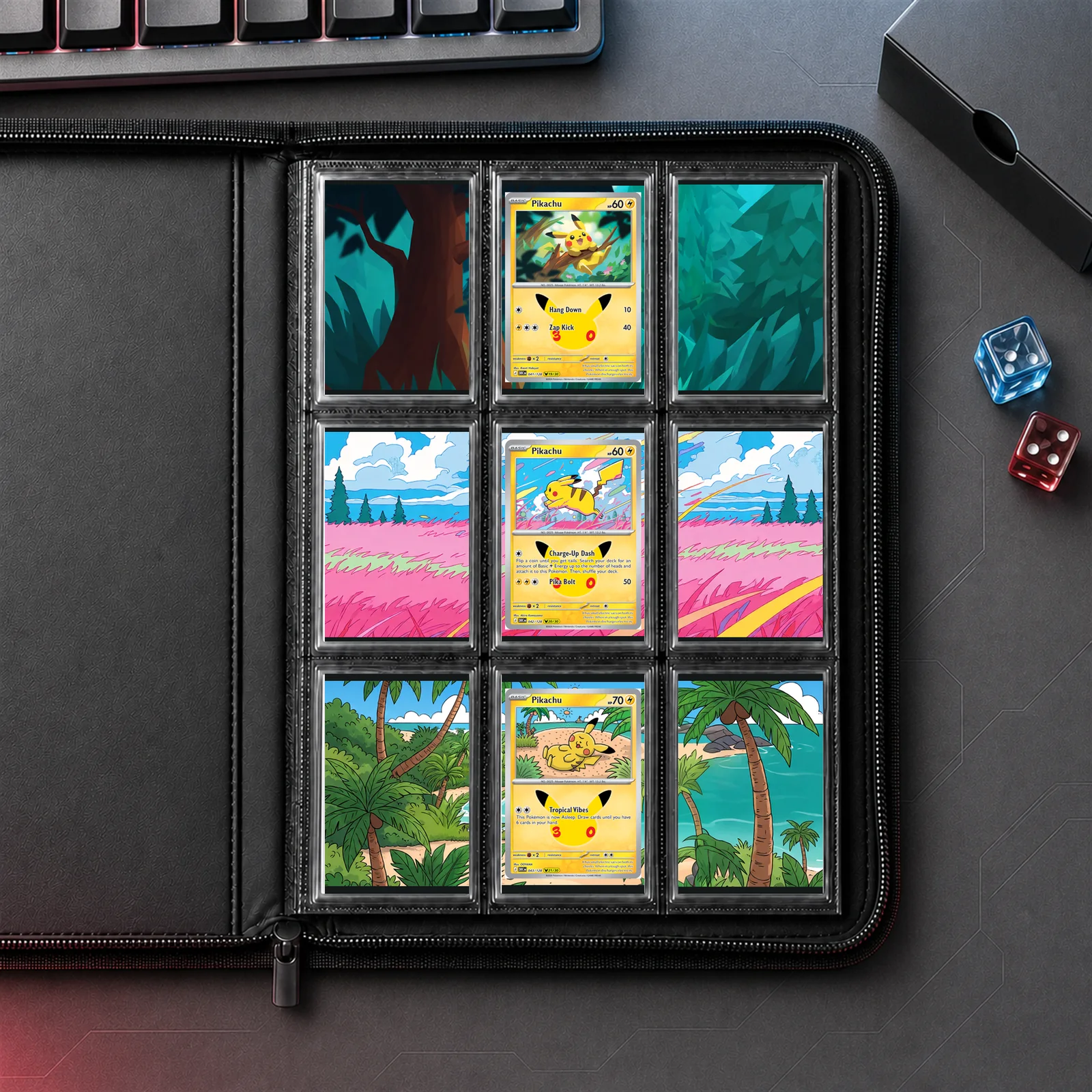 Pikachu 041 042 043 30th Celebration - 9-Pocket Binder Art + Full Artwork