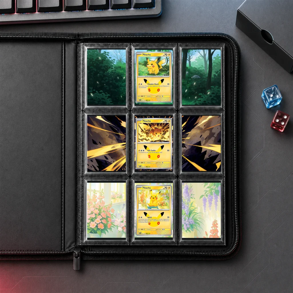 Pikachu 023 024 025 30th Celebration - 9-Pocket Binder Art + Full Artwork