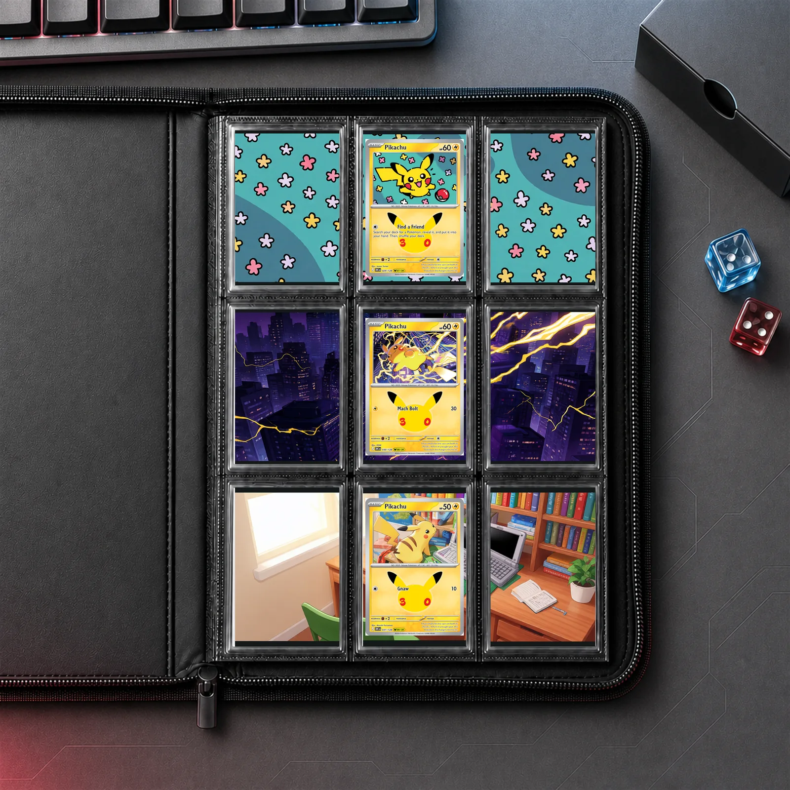 Pikachu 029 030 031 30th Celebration - 9-Pocket Binder Art + Full Artwork